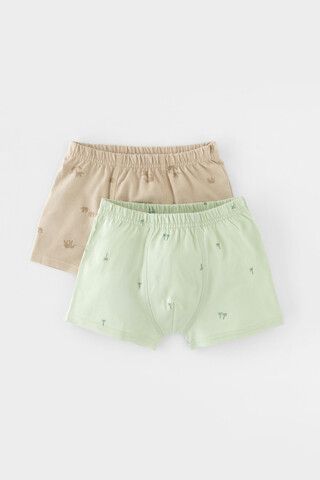 трусы/ уп  для мальчика  К 1930-2уп/морская пена,тем.бежевый,слонята