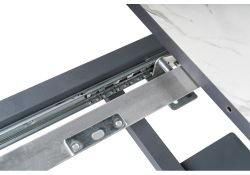 Стол на тумбе Кларк 120(150)х80х76 белый / графит