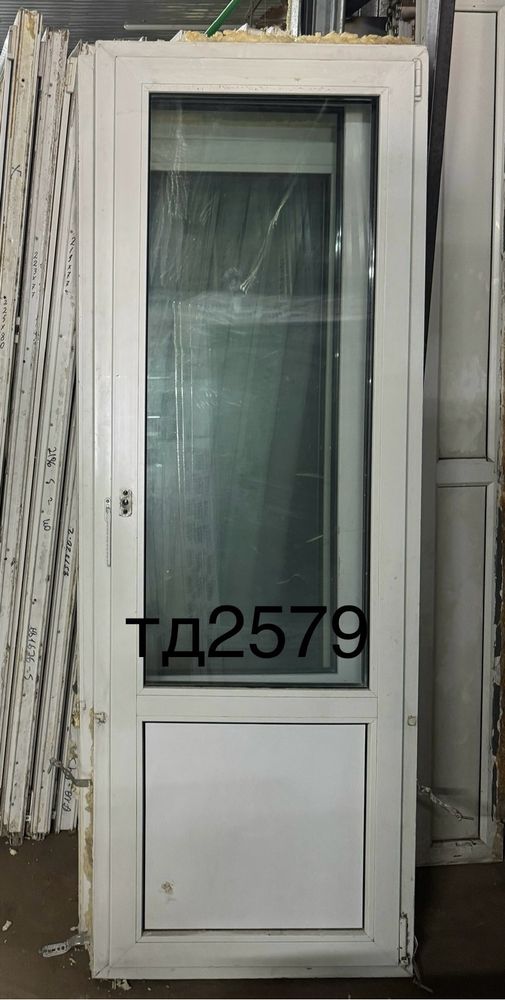 Дверь Пластиковая Б/У 214(в) х 75(ш) Балконная