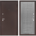 Дверь входная Лабиринт CLASSIC антик медный 06 - Сандал серый металлическая