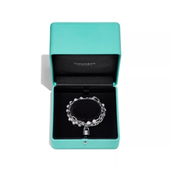 Браслет из серебра с жемчугом, Tiffany 💠Hard Wear Pearl Lock