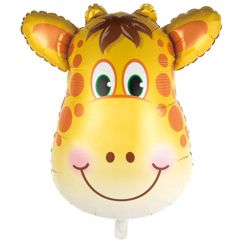 Шар Фольгированный Жираф голова большая (Желтый)