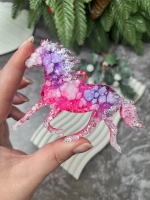 Новогодняя елочная игрушка Лошадка