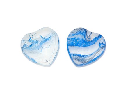 Подвеска "Сердце" 21мм, стекло