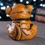 Копилка "Тигренок с сердцем" малая, рыжая, 13,5х15х13,5см 6989245