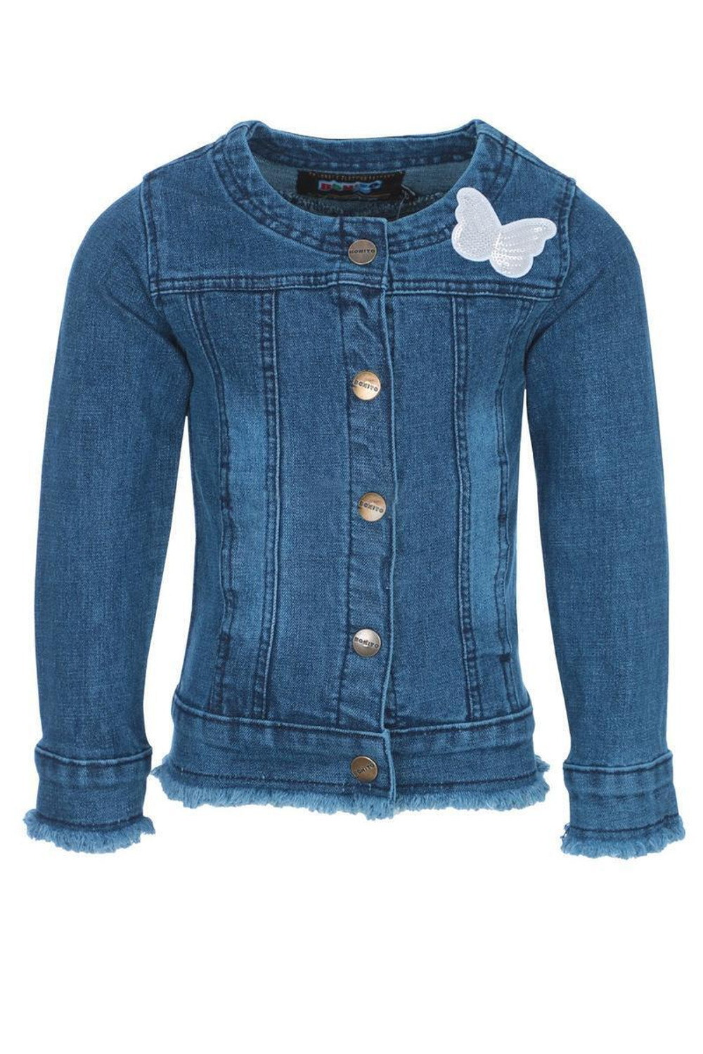 Куртка для девочки ОР625П 104р Джинсовая