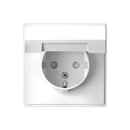 Розетка ArtGallery 16А IP20 с заземл. защ. шторки с крышкой механизм бел. SE GAL000146