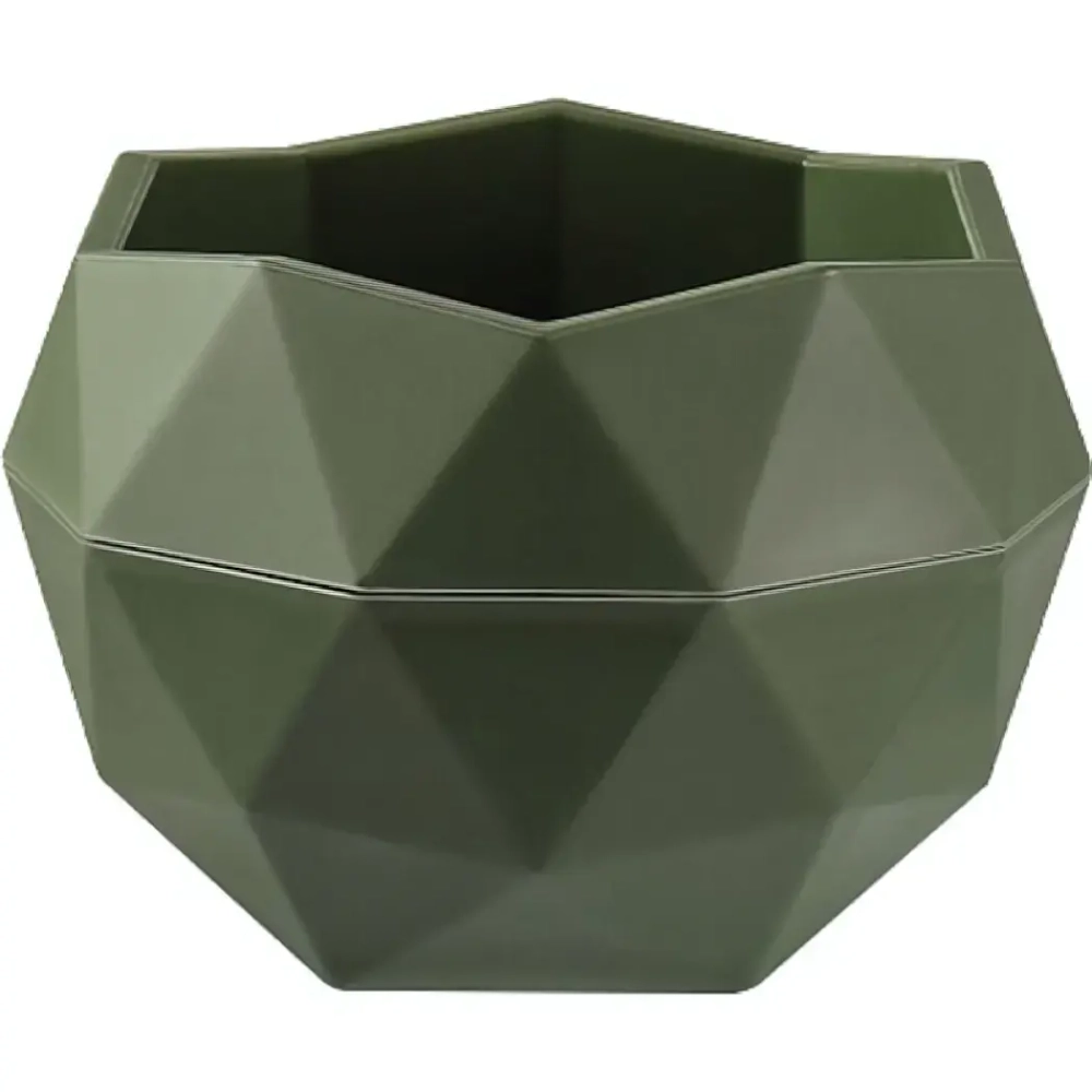 Кашпо для цветов пластиковое 0,17л d-9,5см «Топаз» Тёплая хвоя