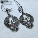 Подвеска "Феникс", гранат/аметист