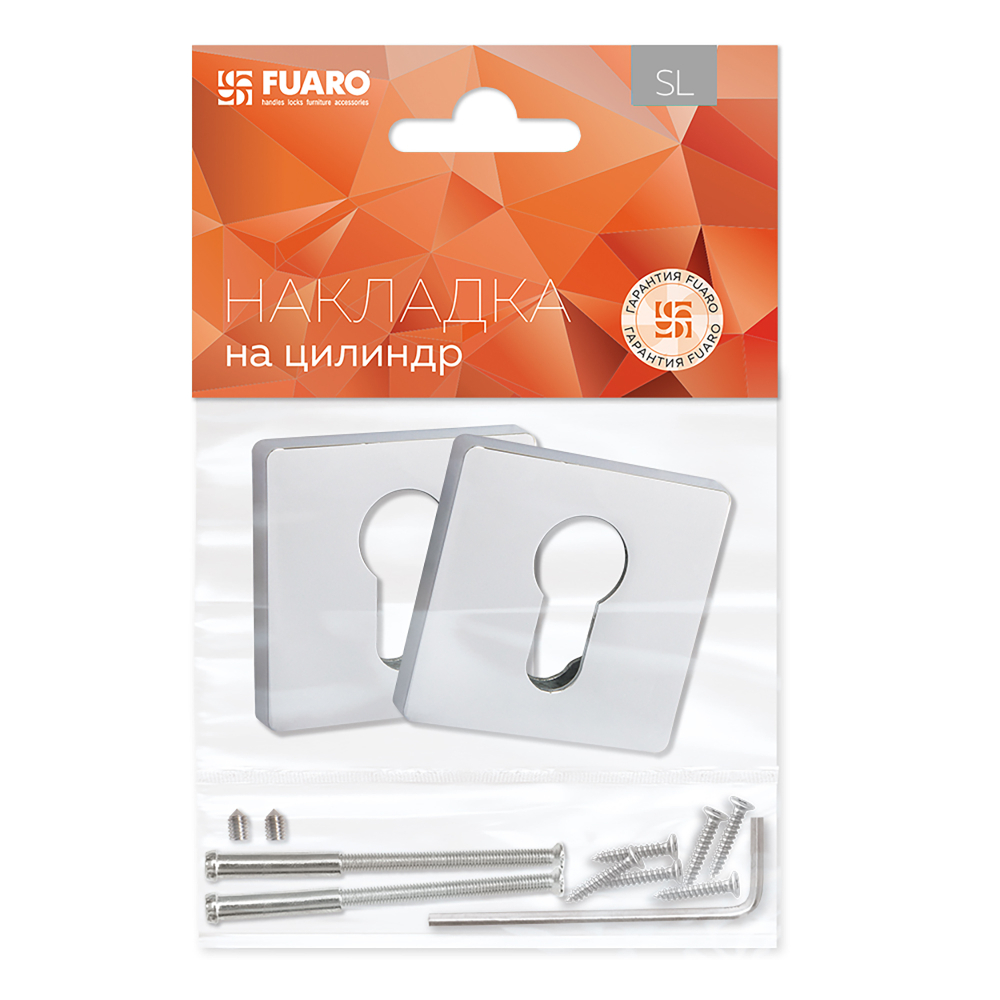 Накладка под цилиндр ET.K.SL52 (ET SL) CP-8 хром