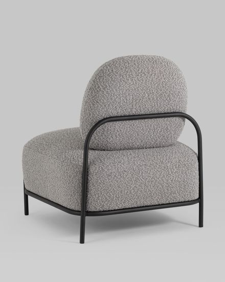 Кресло Стоун ткань букле серый