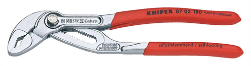 Клещи трубные KNIPEX Cobra® хромированные 180 мм 8703180