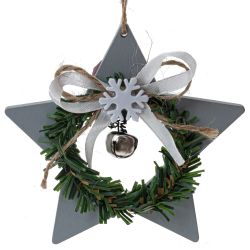 GAEM Изделие декоративное подвесное "Сердце/Ёлка/Звезда", L10,5 W1 H9,5 см, 3в.