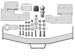 Фаркоп ZincaR ОЦИНКОВАННЫЙ Mitsubishi Pajero Sport II,III 2008-2016 2016-2021 (Оцинк. шар) арт.ZM303FE