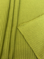 Трикотаж вязанный, косичка мелкая, салатовый, хлопок MARNI