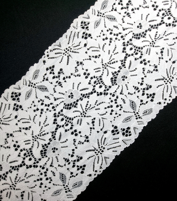 Кружево эластичное белое К123