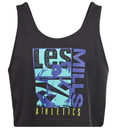 Женский топ теннисный Reebok Les Mills Tank - black