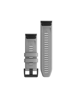 Ремешок силиконовый 26 мм для Garmin Fenix 7x Premium быстросъемный QuickFit (Серый)
