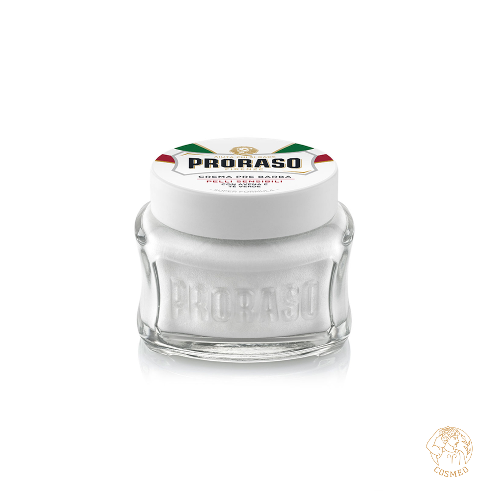 Крем до Бритья для Чувствительной Кожи с Зелёным Чаем и Овсом Proraso 100 мл