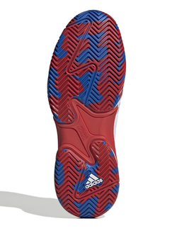 Мужские кроссовки теннисные Adidas Barricade M - cloud white/silver metallic/bright royal