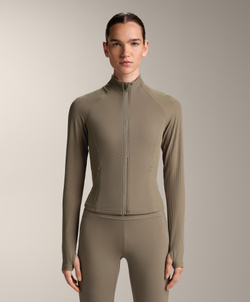 Oysho Высокотехнологичная куртка в рубчик, светлый хаки