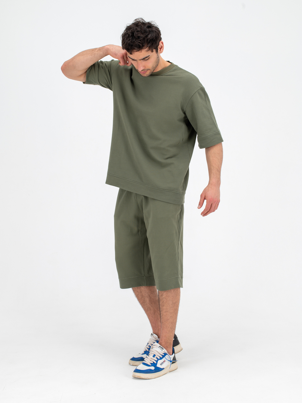 Костюм хлопковый с шортами. Хаки