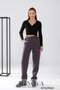 Брюки 681-темно-серый Minova