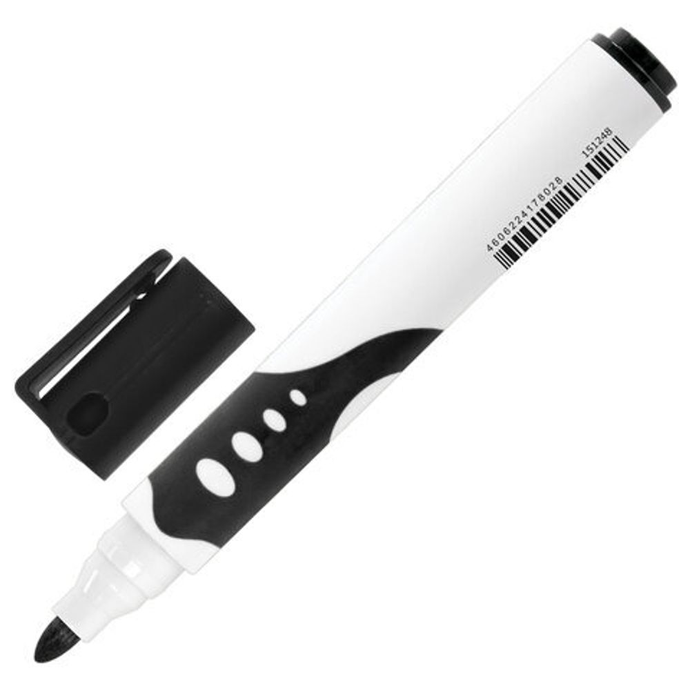 Маркеры стираемые для белой доски НАБОР 4 ЦВЕТА, BRAUBERG "SOFT", 5 мм, резиновая вставка, 151252