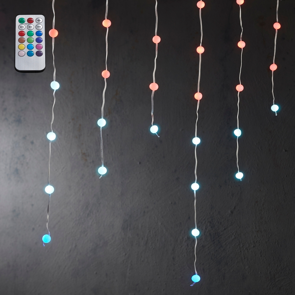 Гирлянда-занавес Luca Lighting Ягодки 300х70см мультиколор с пультом управления