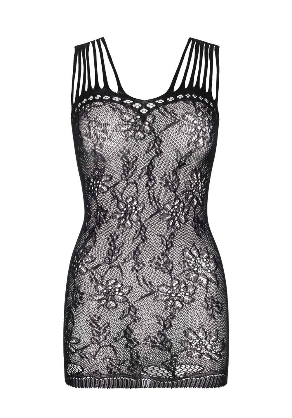 Роскошное ажурное мини-платье (Размер: S-M-L) (Цвет: черный)
