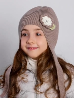 Шапка-чепчик для девочек на осень