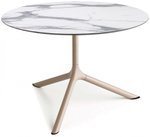 Столик ламинированный кофейный Scab Design Tripe Maxi, тортора, белый мрамор Каррара