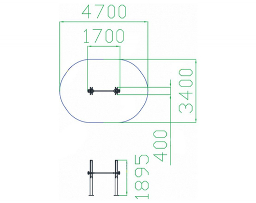 Уличный тренажер «Штанга» для детей с ОВ
