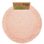 Салфетка на стол 38см «Гранада» плетеная, цвет розовое золото