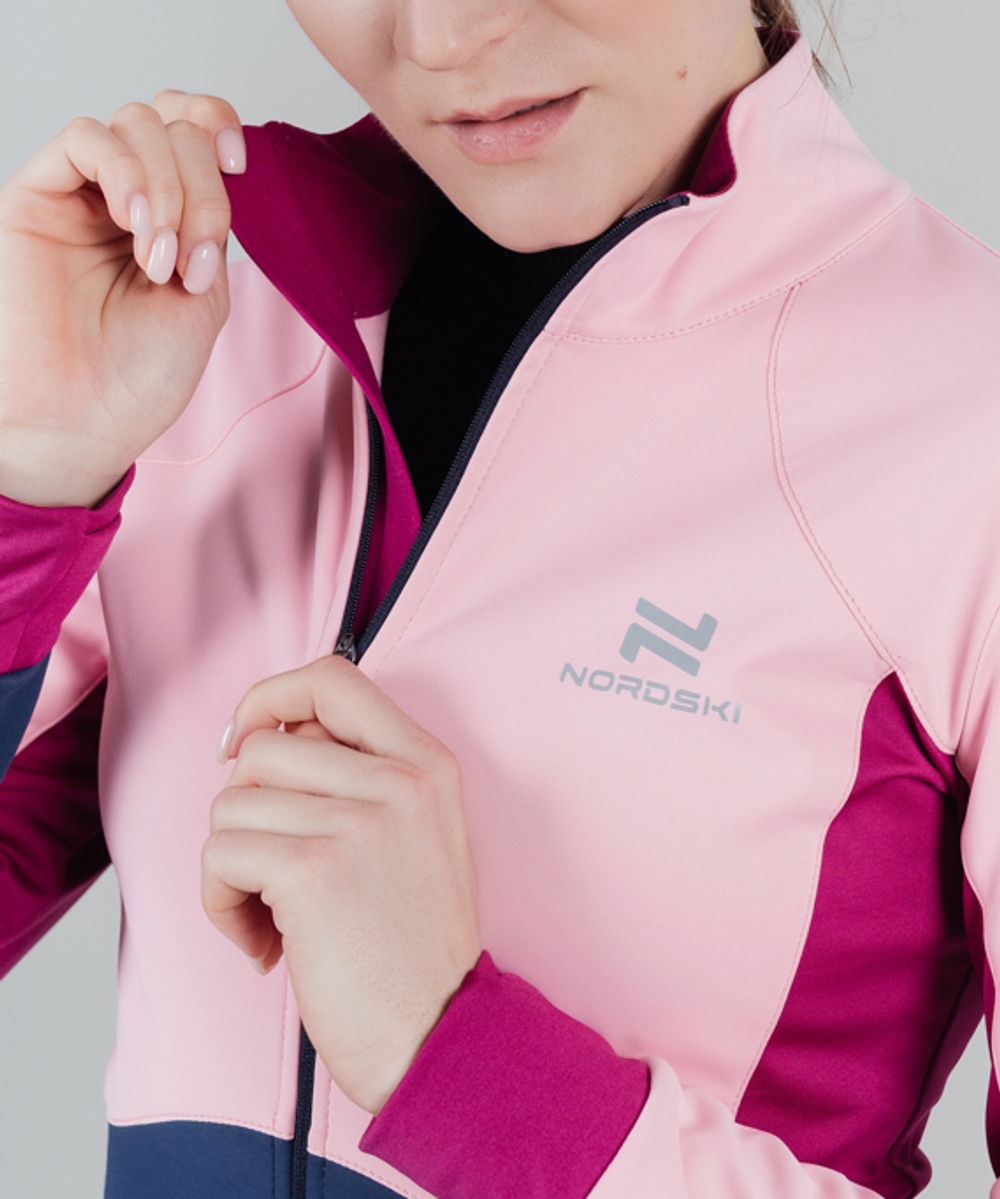 Куртка NORDSKI PRO Candy Pink/Blue, тренировочная, женская