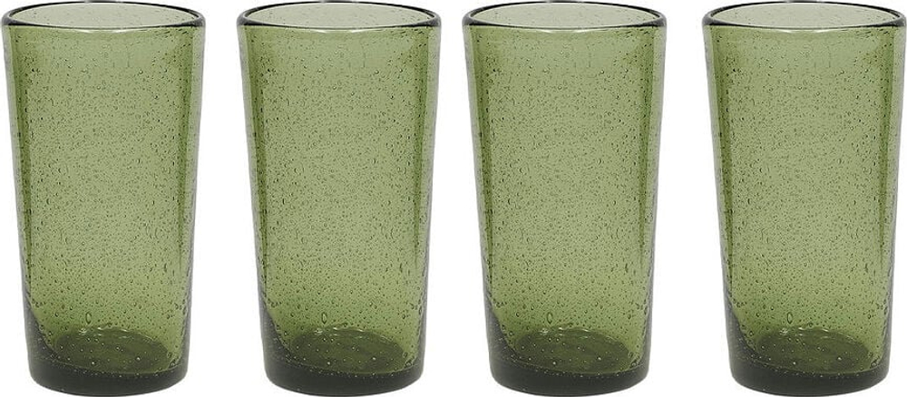 Набор 4 стакана oyoy, kuki, 4 шт., стекло, зелёный · арт. fabr L301335