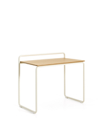 Tinn Письменный стол из ясеневого шпона с бежевой металлической конструкцией, 75 x 45,5