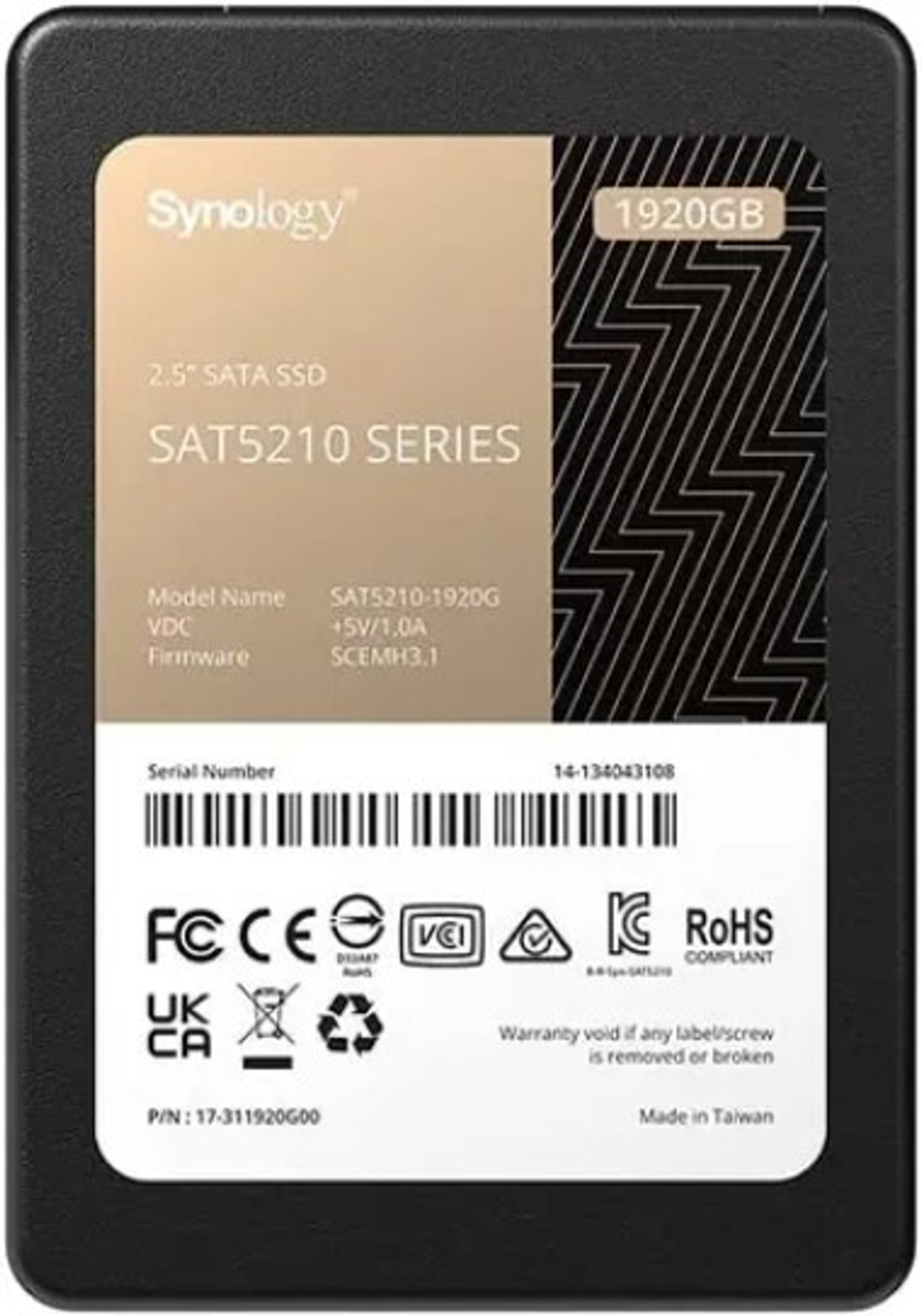 Накопитель SSD 2.5'' Synology SAT5210-1920G