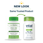 Vital Nutrients, Hyperbiotics®, PRO-15®, пре + пробиотик, 60 веганских микрогранул