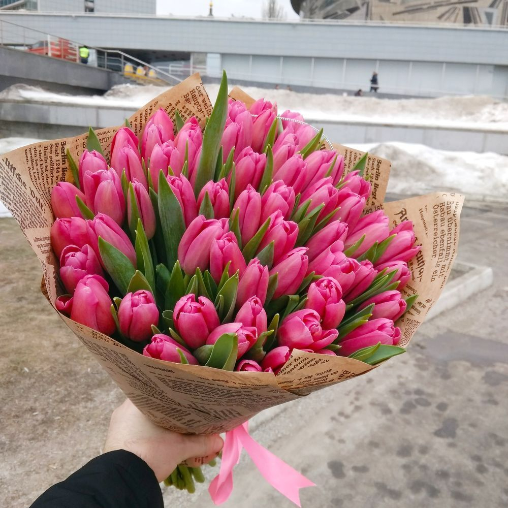 Букет из розовых тюльпанов "Sissi Tulips"