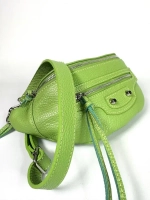 Сумка кросс-боди из натуральной кожи цвета лайм