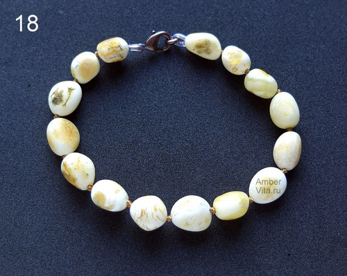 Уникальный браслет из природного балтийского янтаря