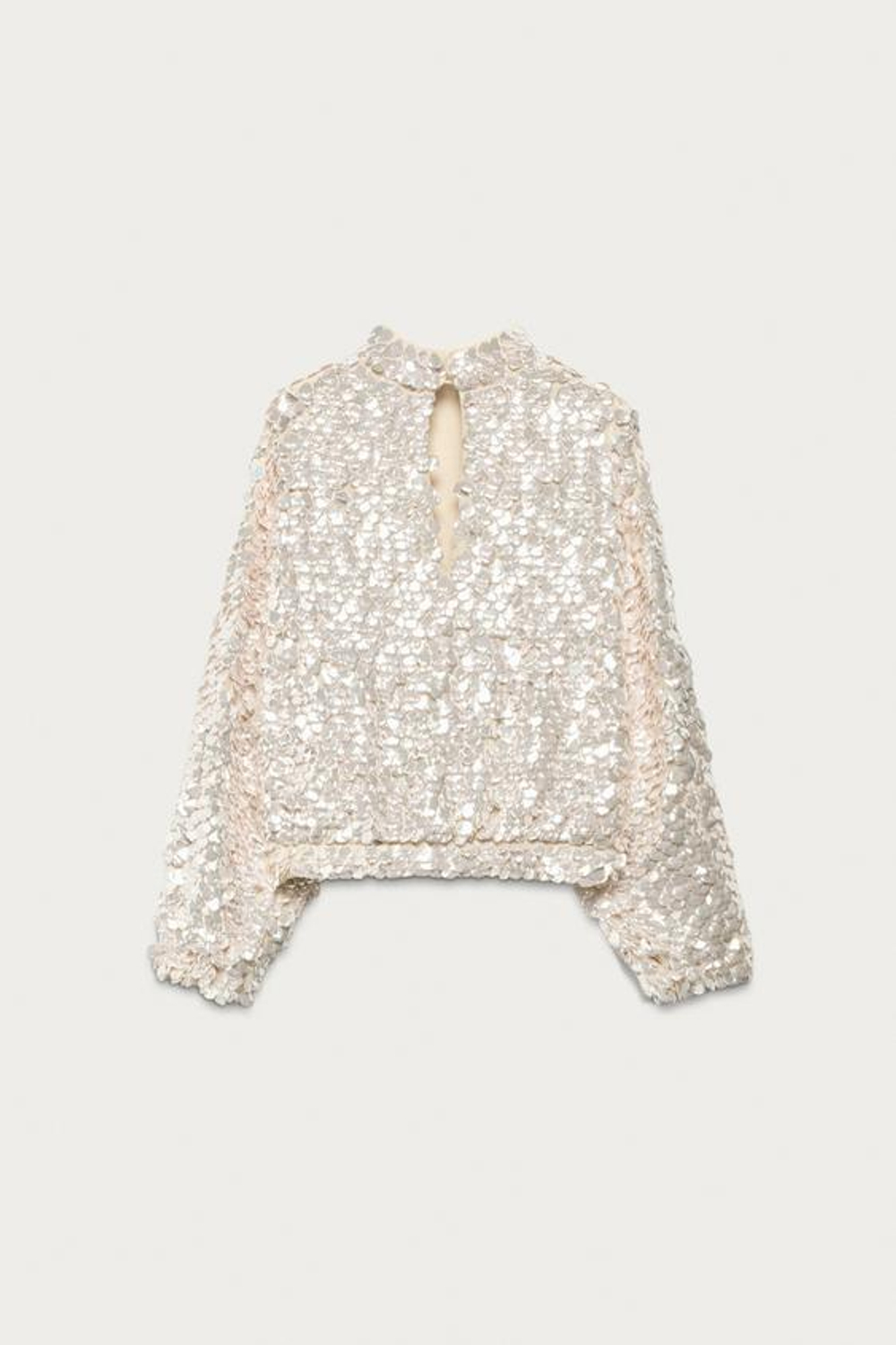ZARA X MARISA BERENSON ТОП С ПАЙЕТКАМИ, СВЕТЛО-РОЗОВЫЙ