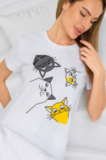 Женская хлопковая футболка Happyfox
