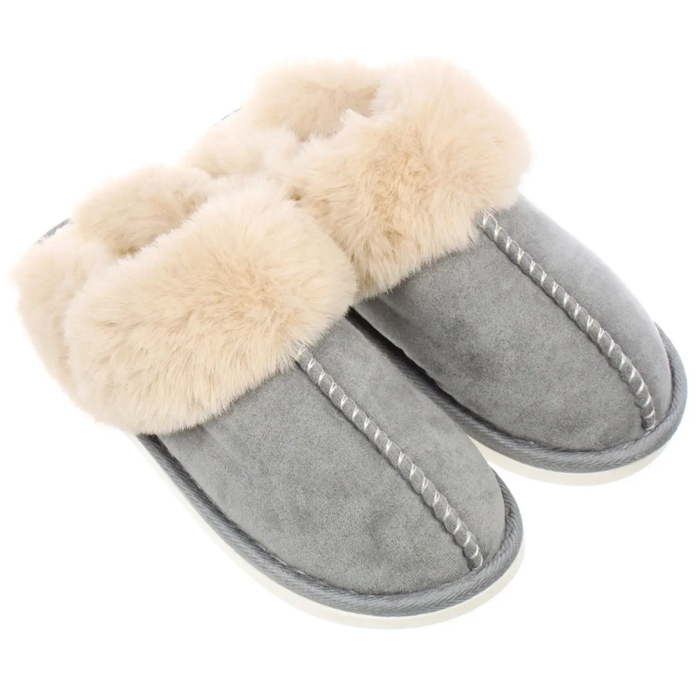 Тапочки женские домашние «IRIS», цвет серый, р-р 36/37