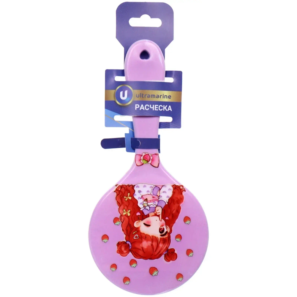Расческа массажная детская «Призма», девочки анимэ, микс 4 цвета, 10*22 см (блистер Ultramarine)