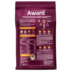 Award healthy growth сухой корм для котят от 1 месяца, беременных и кормящих кошек, с индейкой, курицей, рыбьим жиром и семенами льна - 1,5 кг