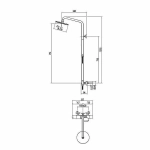 Душевая система Gattoni Circle Two KIT/TS60NO черная матовая