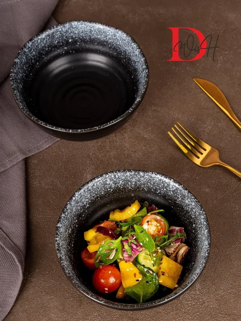 Тарелки 2 салатника глубокие матовые для супа фарфор 15 см