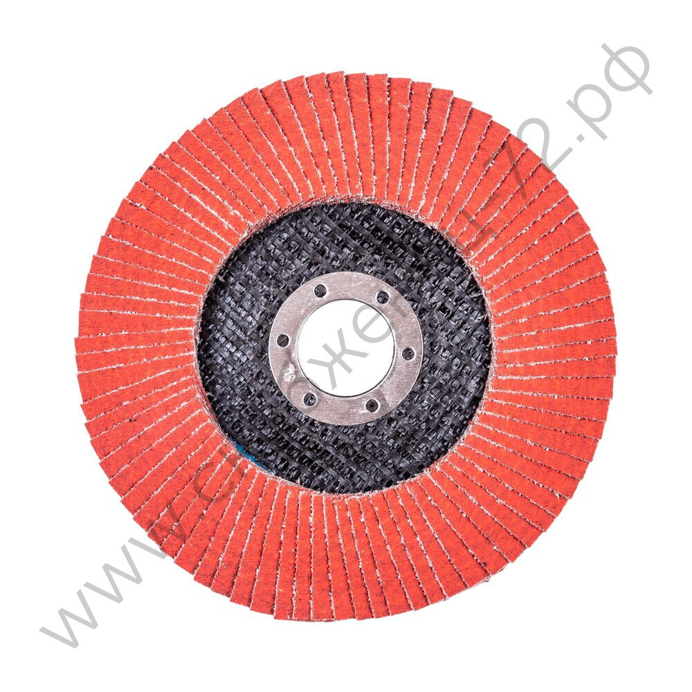 Круг лепестковый с керамическим абразивом для шлифования по нержавеющей стали FTL Everest 27 125 х 22,2 мм P100